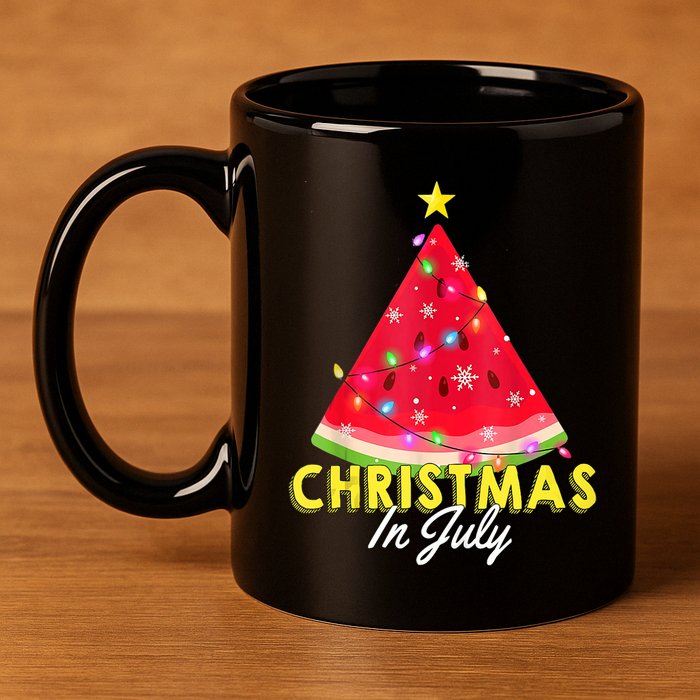 Christmas In July Watermelon Xmas Tree Summer M Tank Top 11oz C Handle Ceramic Mug