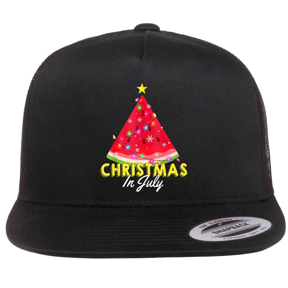 Christmas In July Watermelon Xmas Tree Summer M Tank Top Flat Bill Trucker Hat