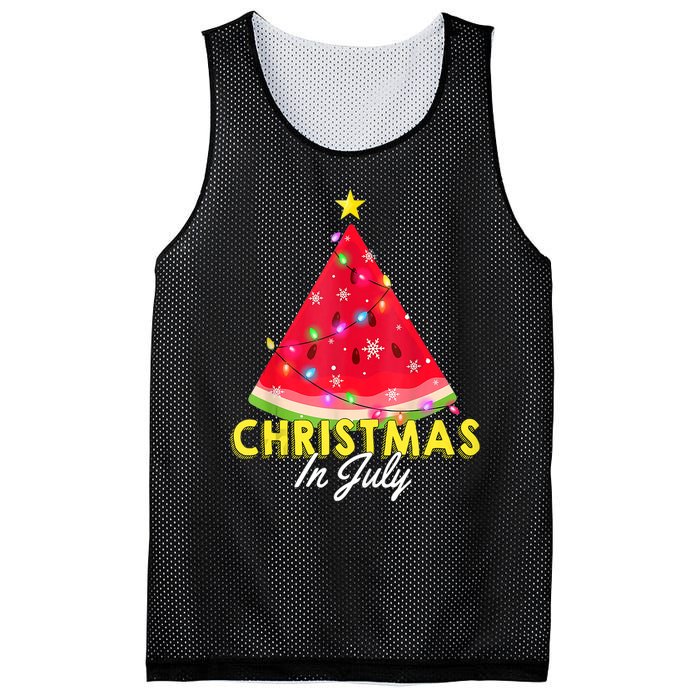 Christmas In July Watermelon Xmas Tree Summer M Tank Top Mesh Reversible Basketball Jersey Tank