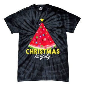 Christmas In July Watermelon Xmas Tree Summer M Tank Top Tie-Dye T-Shirt