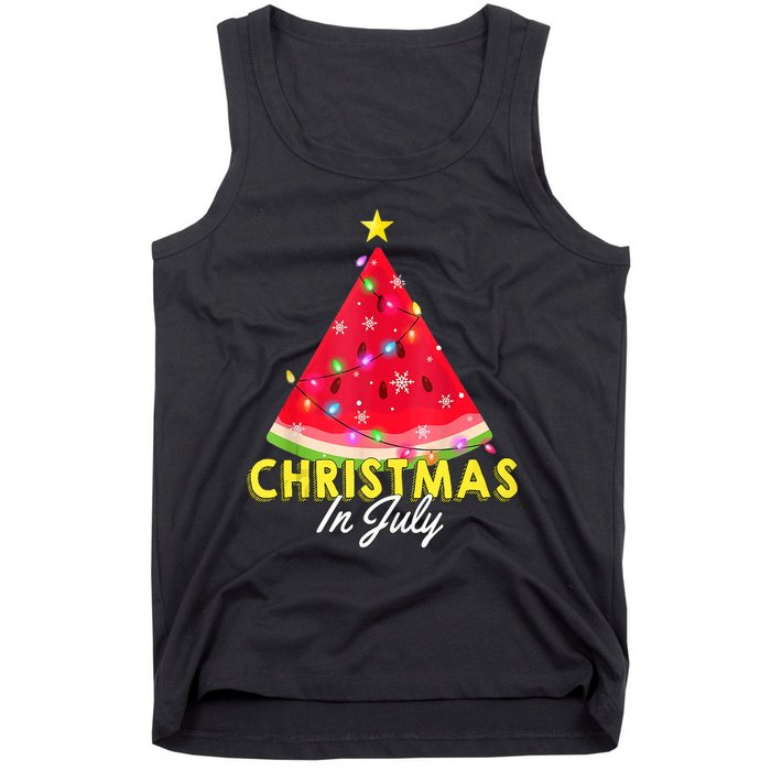 Christmas In July Watermelon Xmas Tree Summer M Tank Top Tank Top