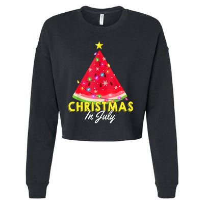 Christmas In July Watermelon Xmas Tree Summer M Tank Top Cropped Pullover Crew