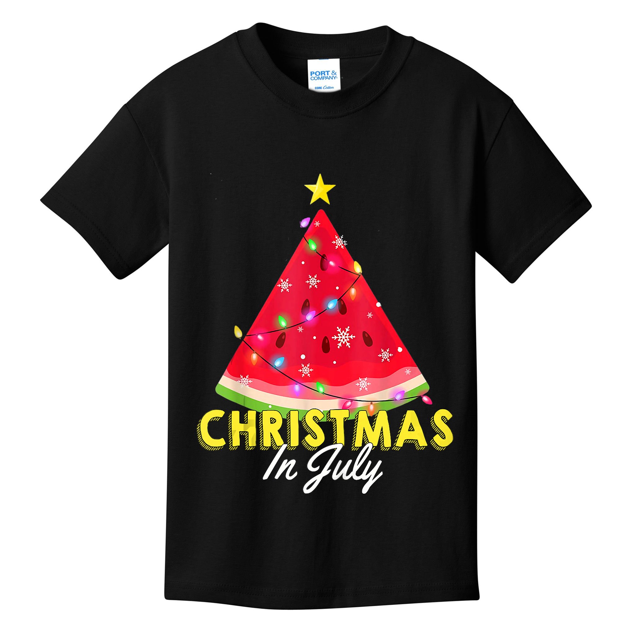 Christmas In July Watermelon Xmas Tree Summer M Tank Top Kids T-Shirt
