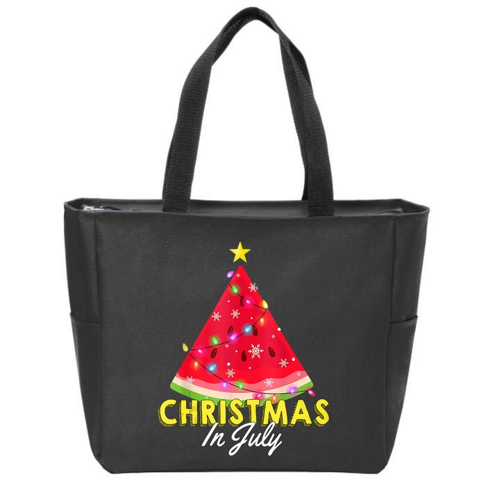 Christmas In July Watermelon Xmas Tree Summer M Tank Top Zip Tote Bag