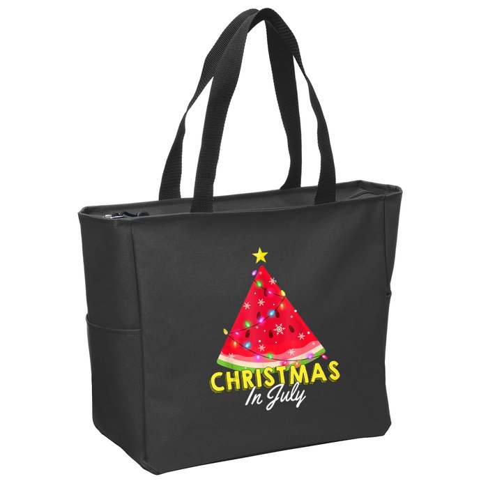 Christmas In July Watermelon Xmas Tree Summer M Tank Top Zip Tote Bag