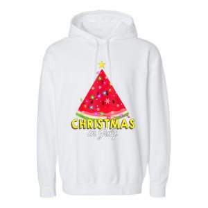 Christmas In July Watermelon Xmas Tree Summer M Tank Top Garment-Dyed Fleece Hoodie