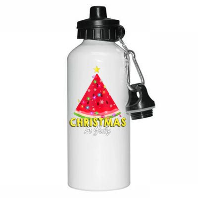 Christmas In July Watermelon Xmas Tree Summer M Tank Top Aluminum Water Bottle