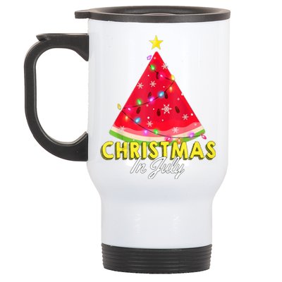 Christmas In July Watermelon Xmas Tree Summer M Tank Top Stainless Steel Travel Mug