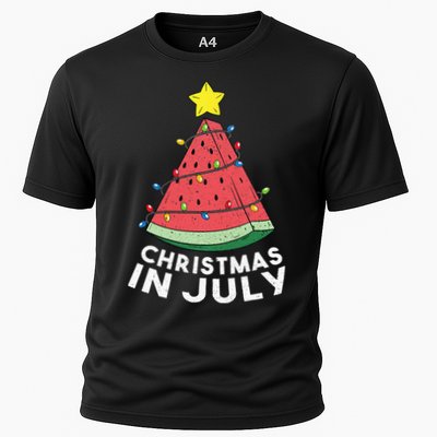Christmas In July Summer Watermelon Xmas Tree Performance Shirt