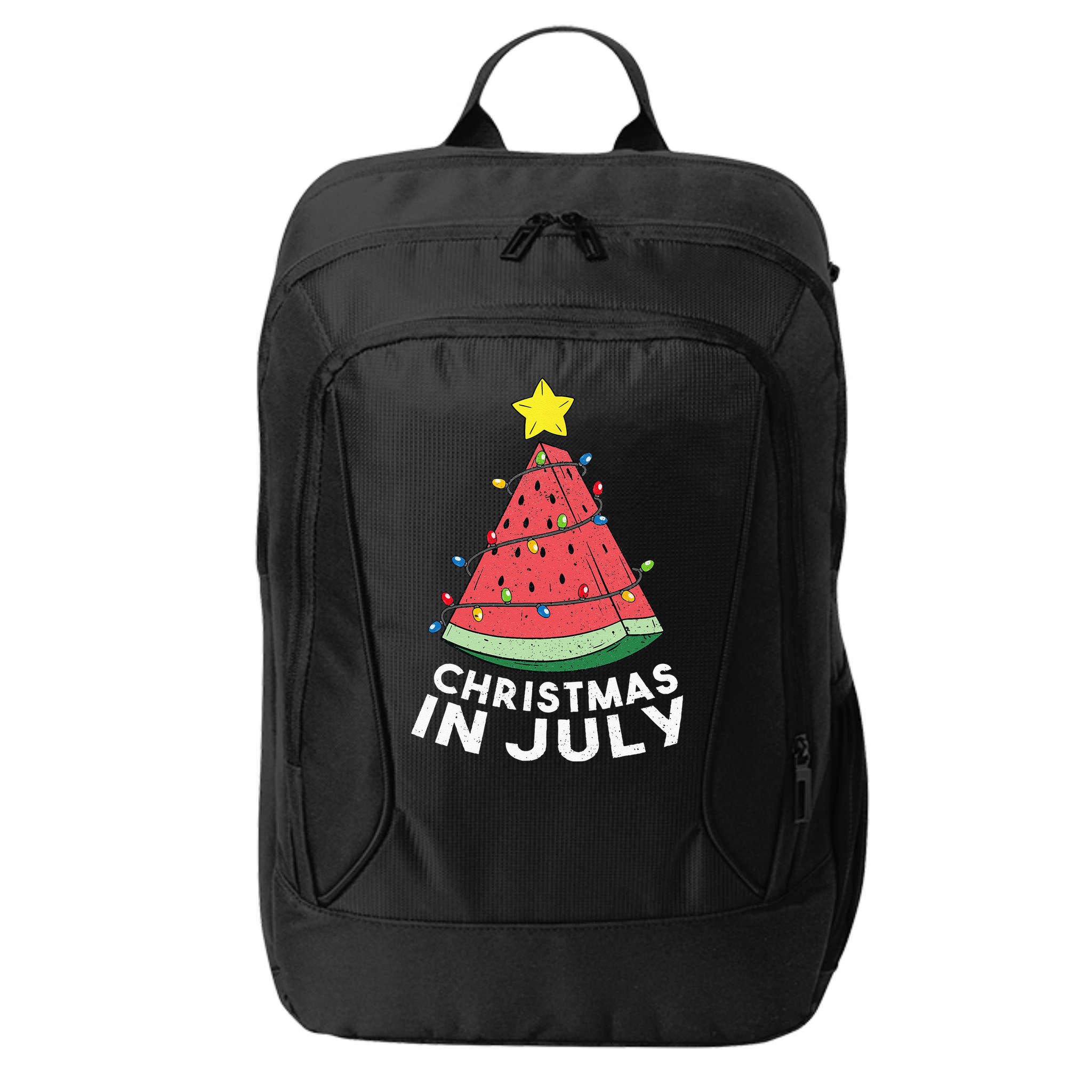 Christmas In July Summer Watermelon Xmas Tree City Backpack