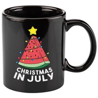 Christmas In July Summer Watermelon Xmas Tree 11oz C Handle Ceramic Mug