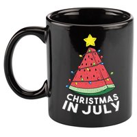 Christmas In July Summer Watermelon Xmas Tree 11oz C Handle Ceramic Mug