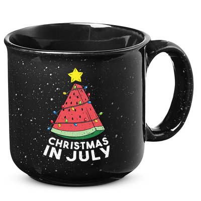 Christmas In July Summer Watermelon Xmas Tree 15oz Campfire Ceramic Mug