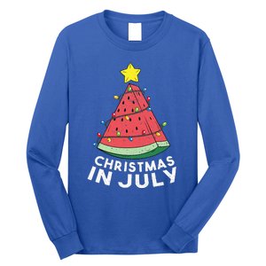 Christmas In July Summer Watermelon Xmas Tree Long Sleeve Shirt