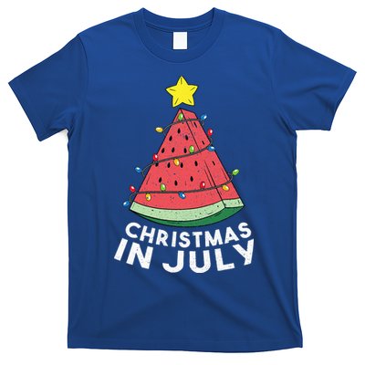 Christmas In July Summer Watermelon Xmas Tree T-Shirt