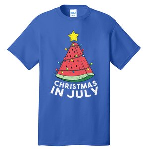 Christmas In July Summer Watermelon Xmas Tree Tall T-Shirt