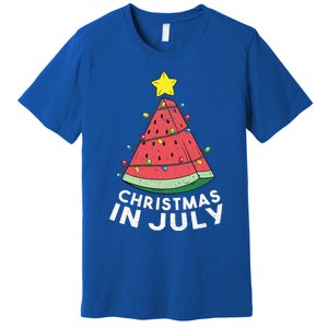 Christmas In July Summer Watermelon Xmas Tree Premium T-Shirt