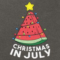 Christmas In July Summer Watermelon Xmas Tree Cotton Canvas Backpack