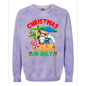 Christmas In July Funny Summer Xmas Colorblast Crewneck Sweatshirt