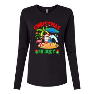 Christmas In July Funny Summer Xmas Womens Cotton Relaxed Long Sleeve T-Shirt