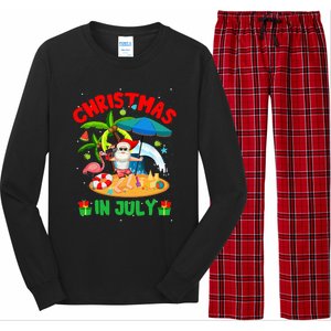 Christmas In July Funny Summer Xmas Long Sleeve Pajama Set