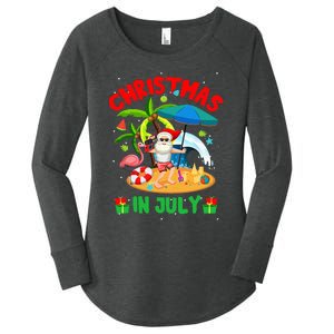 Christmas In July Funny Summer Xmas Women's Perfect Tri Tunic Long Sleeve Shirt