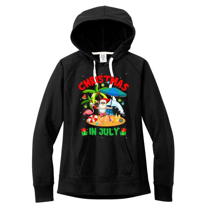 Christmas In July Funny Summer Xmas Women's Fleece Hoodie