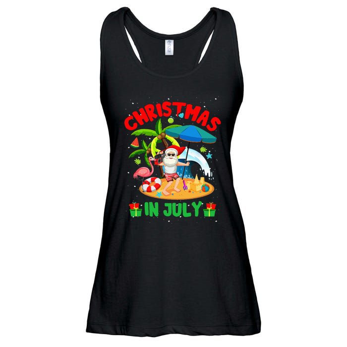 Christmas In July Funny Summer Xmas Ladies Essential Flowy Tank