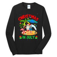 Christmas In July Funny Summer Xmas Tall Long Sleeve T-Shirt