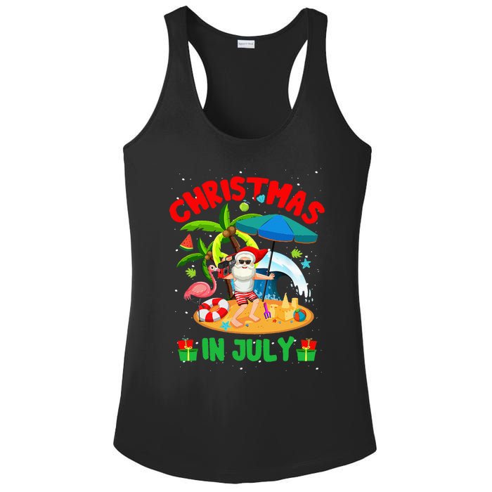 Christmas In July Funny Summer Xmas Ladies PosiCharge Competitor Racerback Tank