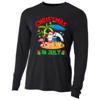 Christmas In July Funny Summer Xmas Cooling Performance Long Sleeve Crew