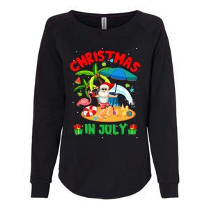 Christmas In July Funny Summer Xmas Womens California Wash Sweatshirt