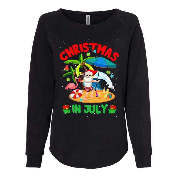 Christmas In July Funny Summer Xmas Womens California Wash Sweatshirt