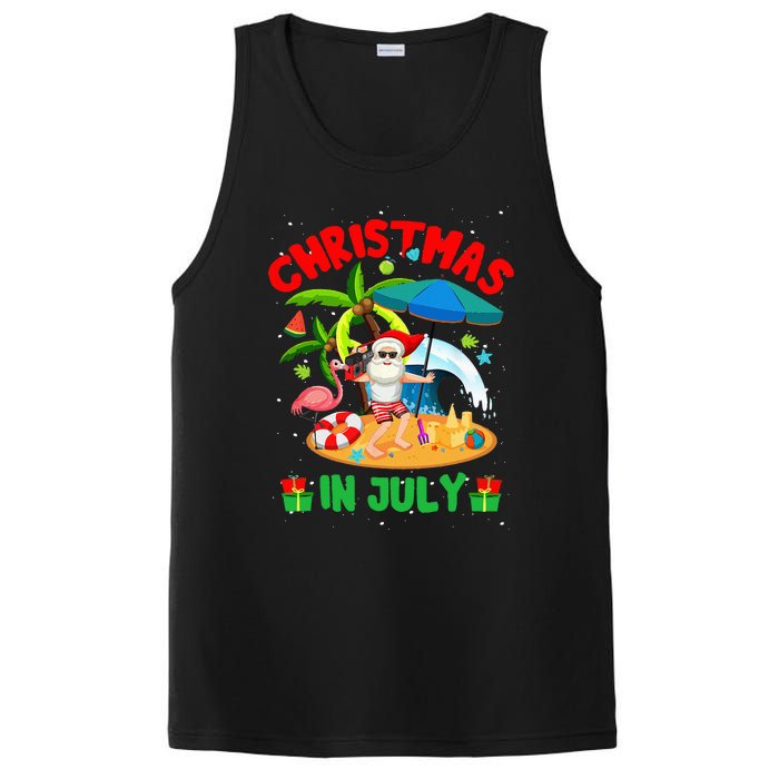 Christmas In July Funny Summer Xmas PosiCharge Competitor Tank