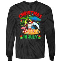 Christmas In July Funny Summer Xmas Tie-Dye Long Sleeve Shirt