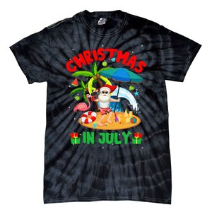 Christmas In July Funny Summer Xmas Tie-Dye T-Shirt