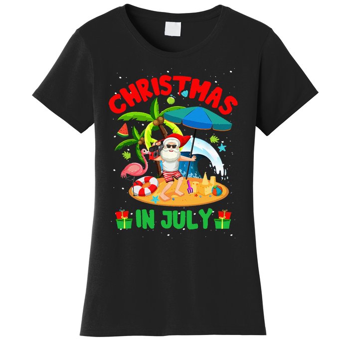 Christmas In July Funny Summer Xmas Women's T-Shirt