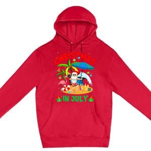 Christmas In July Funny Summer Xmas Premium Pullover Hoodie