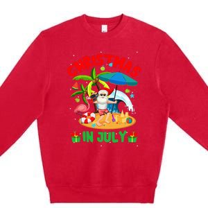 Christmas In July Funny Summer Xmas Premium Crewneck Sweatshirt