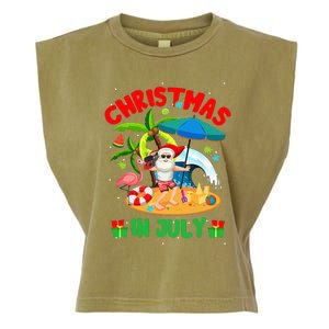 Christmas In July Funny Summer Xmas Garment-Dyed Women's Muscle Tee