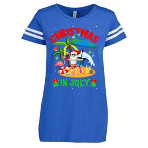 Christmas In July Funny Summer Xmas Enza Ladies Jersey Football T-Shirt