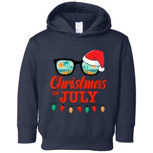 Christmas In July With Sunglasses Santa Hat For Summer Xmas Tank Top Toddler Hoodie