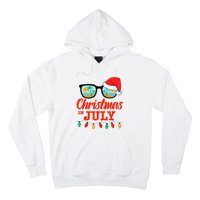 Christmas In July With Sunglasses Santa Hat For Summer Xmas Tank Top Hoodie