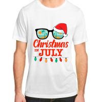 Christmas In July With Sunglasses Santa Hat For Summer Xmas Tank Top Adult ChromaSoft Performance T-Shirt