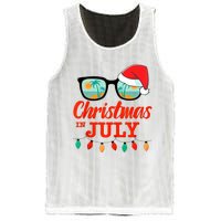 Christmas In July With Sunglasses Santa Hat For Summer Xmas Tank Top Mesh Reversible Basketball Jersey Tank