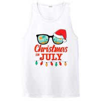 Christmas In July With Sunglasses Santa Hat For Summer Xmas Tank Top PosiCharge Competitor Tank