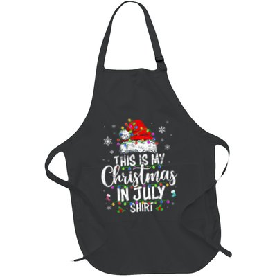 Christmas In July Santa Hat Summer Beach Vacation Xmas Apron