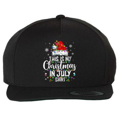 Christmas In July Santa Hat Summer Beach Vacation Xmas Wool Snapback Cap