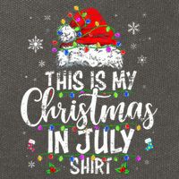 Christmas In July Santa Hat Summer Beach Vacation Xmas Cotton Canvas Backpack