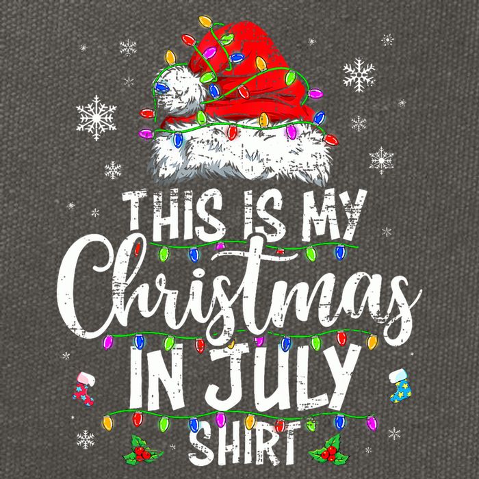 Christmas In July Santa Hat Summer Beach Vacation Xmas Cotton Canvas Backpack